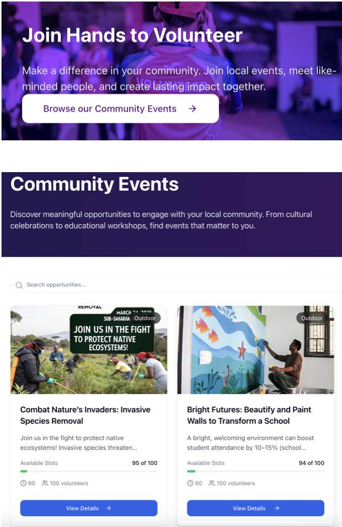 Your Community Events, Always Live & Instantly Bookable